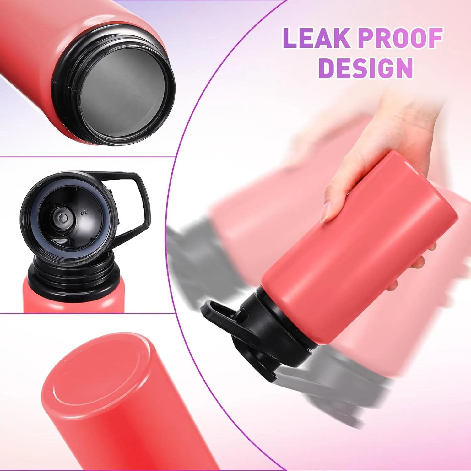 10 Pcs Reusable Aluminum Water Bottles Bulk Multicolor Outdoor Sports Water Bottles for Travel Gym Cycling Camping, Snap Lid