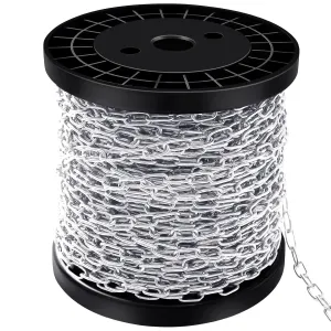 100 ft 1/12" Stainless Steel Hanging Chain Metal Chain Link Light Duty Chain Utility Chain Jack Chain for Home Outdoor Camping Hanging (2mm*30m)