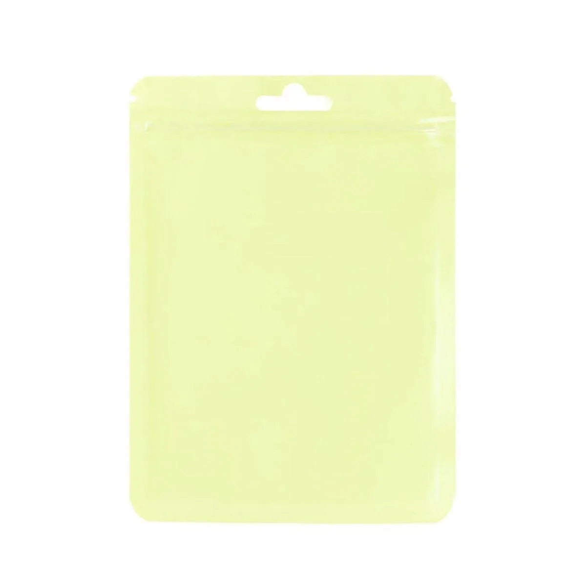100pcs Macaron Colour Zip Lock Bags Transparent Seal Pouches