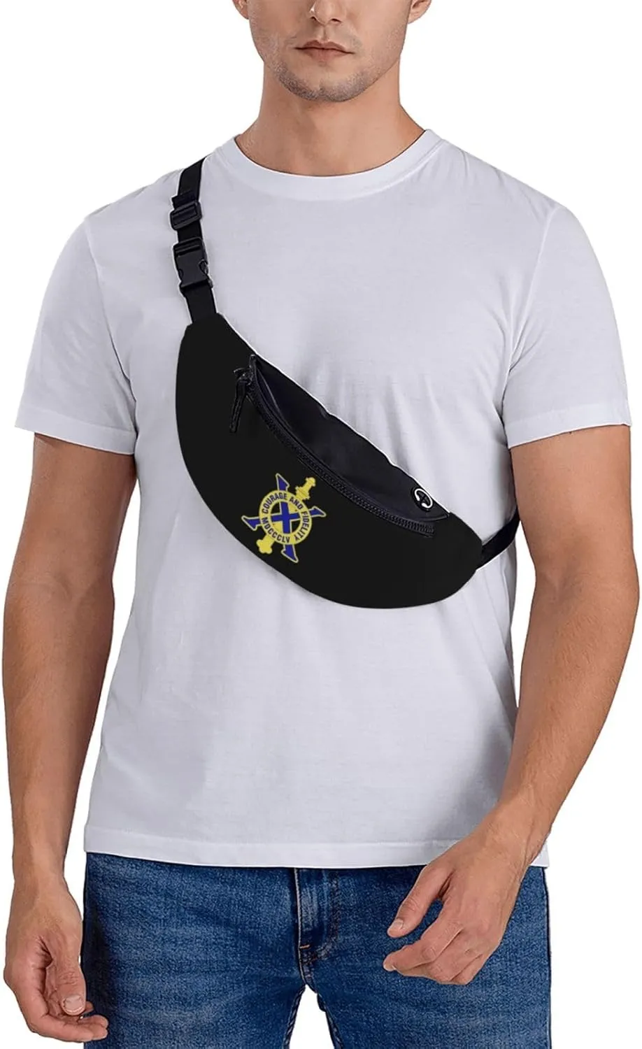 10th Infantry Regiment Unisex Leisure Waist Bag Outdoor Sports Running Waist Bag Business Travel Mobile Phone Bag