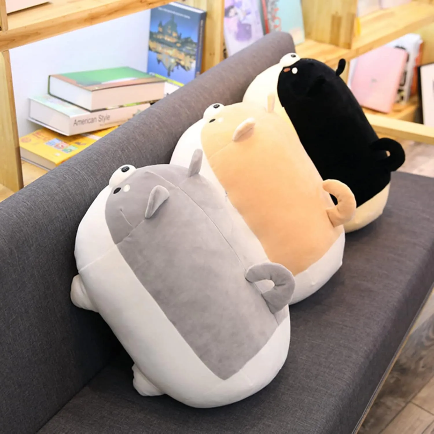 19.6" Fat Dog Plush Pillow Shiba Inu, Cute Corgi Stuffed Animals Plushies Toy Doll Festival