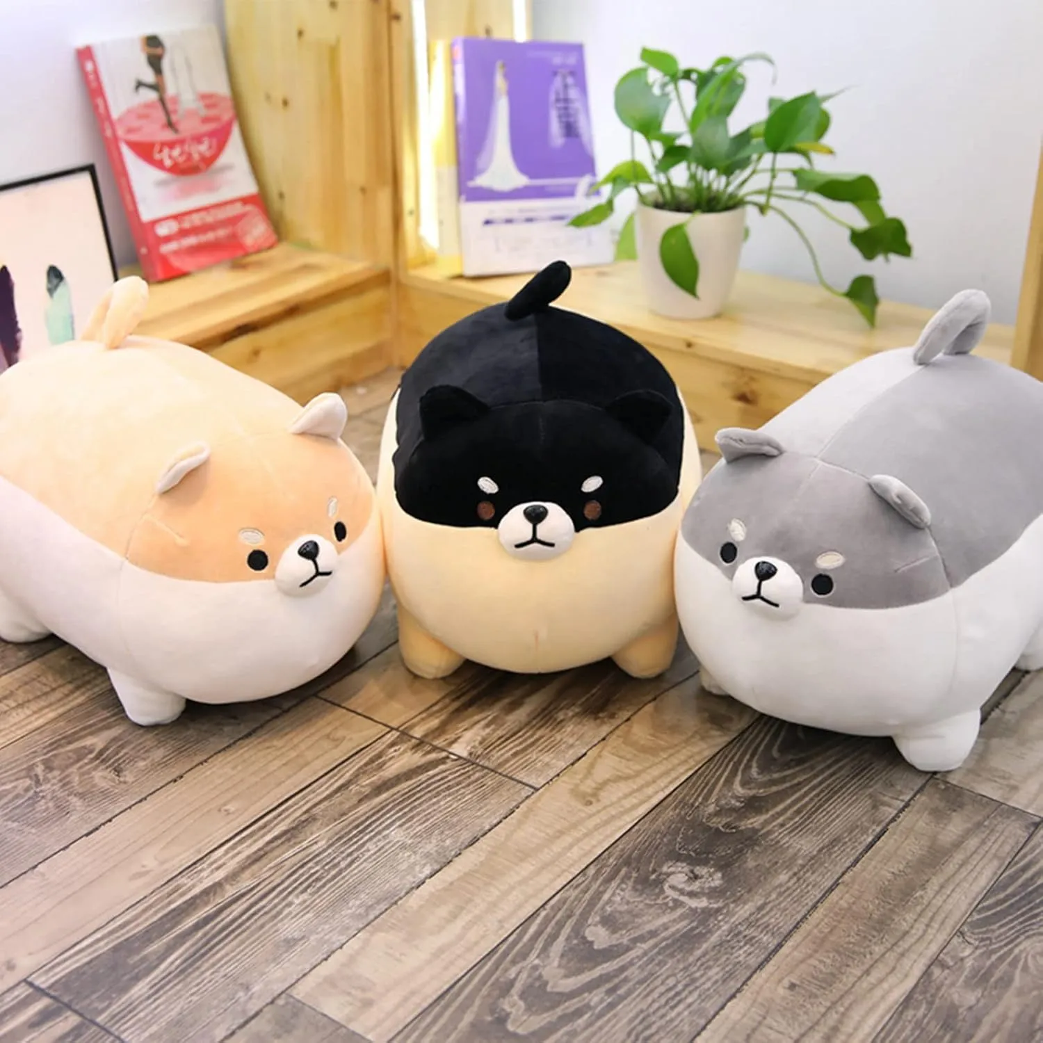 19.6" Fat Dog Plush Pillow Shiba Inu, Cute Corgi Stuffed Animals Plushies Toy Doll Festival
