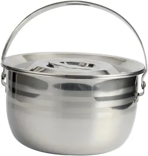 1Pc High Capacity Soup Pot Multi Functional Cooking Pot for Outdoor Camping Bbq Efficient Kitchen Cookware Heavy Duty Design