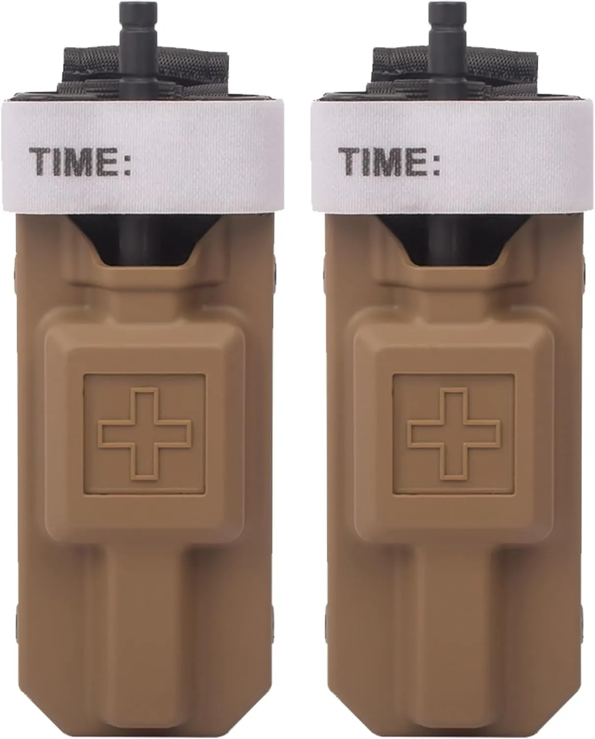 2-Pack Multi-Functional Tactical Tourniquet with Swivel Pouch Set, Nylon Emergency First Aid Kit for Arterial Bleeding Control