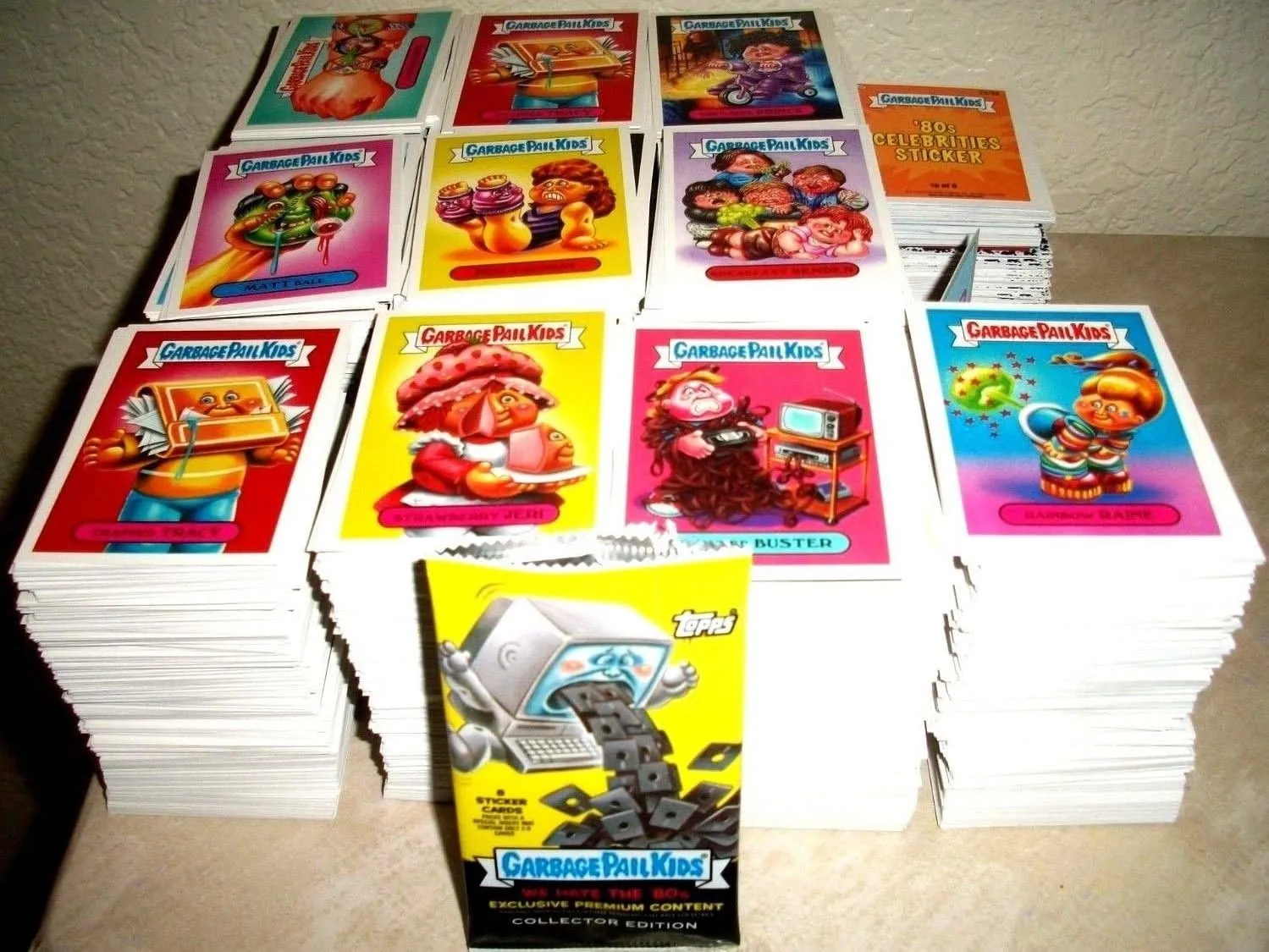 2018 Garbage Pail Kids -WE Hate The 80'S- Lot of Thirty Different Stickers   2 Cereal Killer Cards