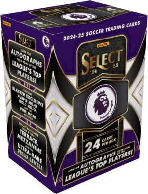 2024–25 Panini Select English Premier League Blaster Box – EPL Soccer Trading Cards – Blaster-Exclusive Parallels, Rookies & Inserts – Official Panini Retail Set