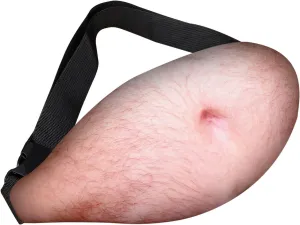 3D Dad Beer Belly Fanny Pack Waist Pocket Funny Gag Gifts for Christmas, White Elephant Gift Exchange