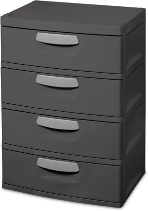 4 Drawer Unit Plastic (Color : Flat Gray)