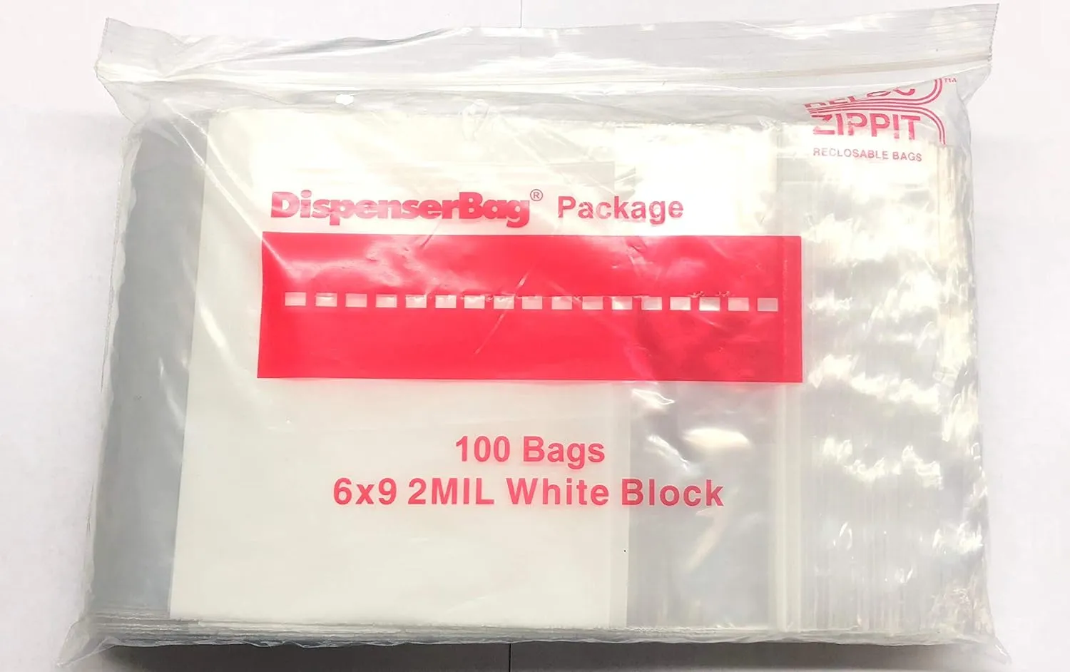 6 x 9 White Block 2mil Ziplock Bags 1000PC
