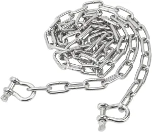 6.6ft Anchor Lead Chain,Marine 316 Stainless Steel Central Ring Anchor Chain,Marine Anchor Chain with Double 5/16in Shackle Link Ends for Ship Yachts