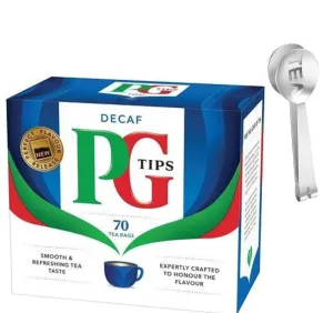 70 Decaf Original Tea Bags from Great Britain   Tea Bag Spoon