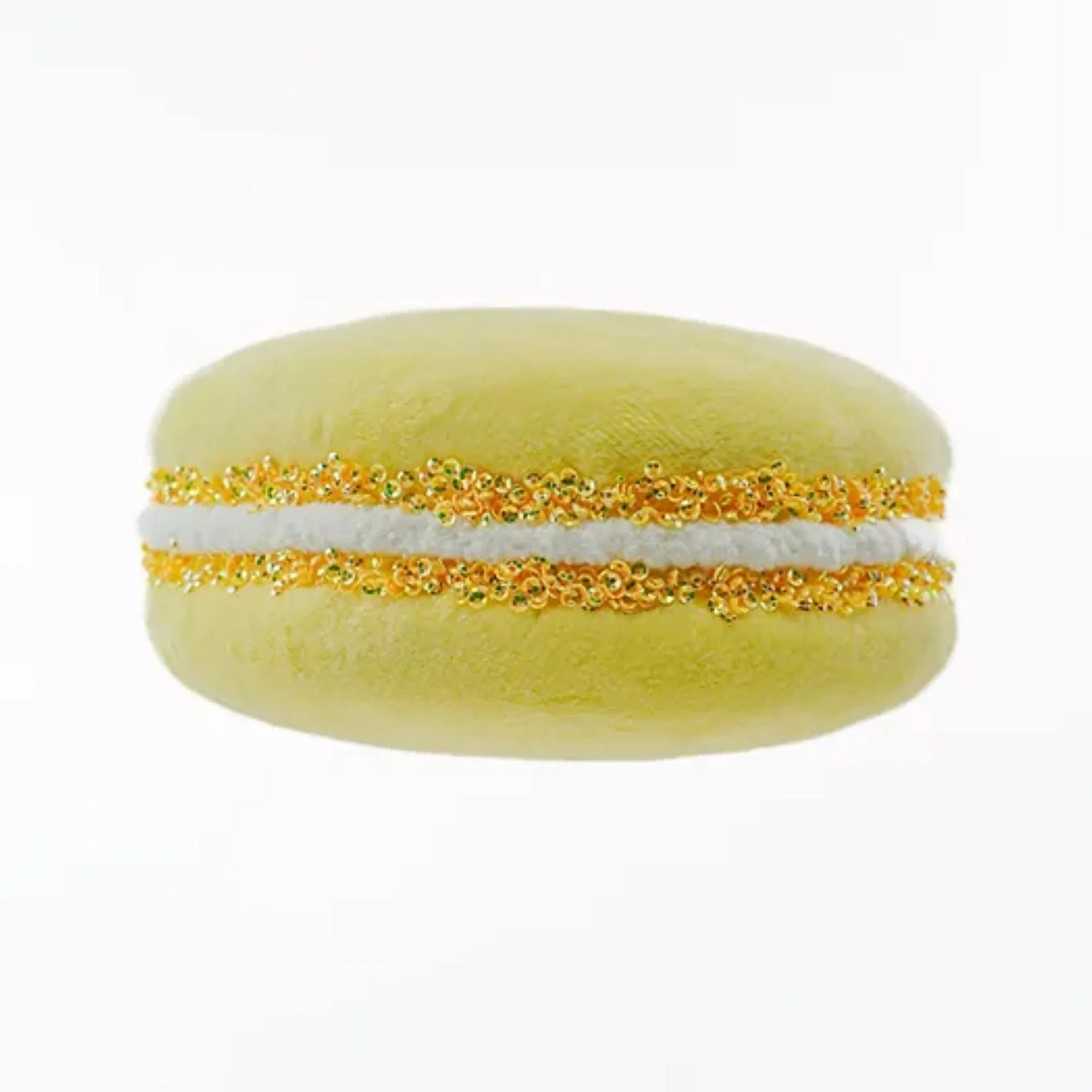 7" Yellow Macaron Ornament