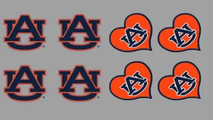 8 Piece Officially Licensed Waterless Peel & Stick Temporary Spirit Tattoos 8PK 4 Heart-4 Team Logo