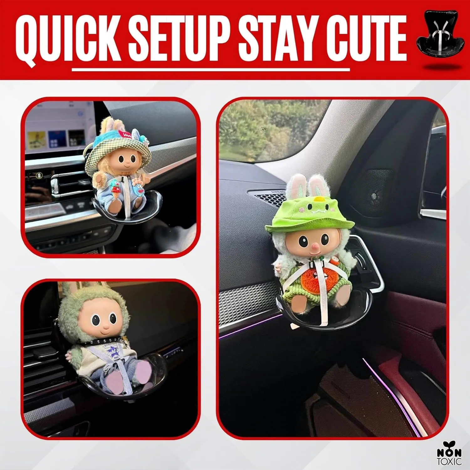 Accessories for Dolls, Have a seat for Doll, Doll Vent car seat,Suitable for displaying and Protecting Dolls（NO Dolls） (Purple)