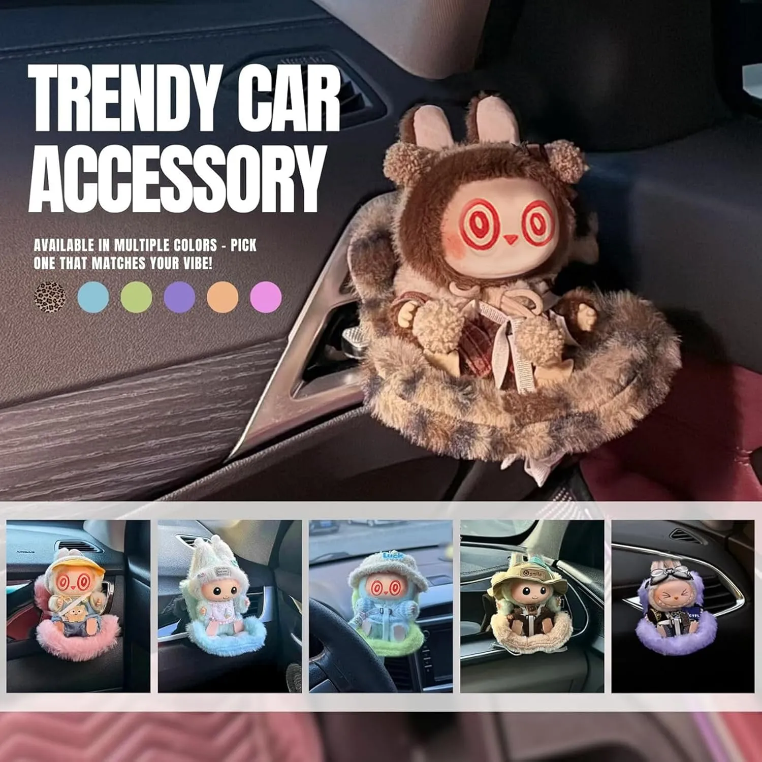 Accessories for Dolls,Car Plush Doll Sofa, Perfect for Car Decoration and Display Doll,Protect Dolls,Toy car seat Sofa Suitable for Doll Display（No Dolls） (Blue)