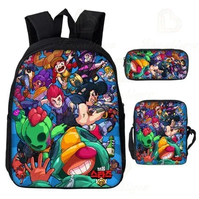 Adisputent Bookbag Set Backpack Pencil Bag Kid School Wholesale deals Back 3pcs Student Kid Schoolbags Bag Boys Pen School Schoolbag Leon All-in-one solution Boy To