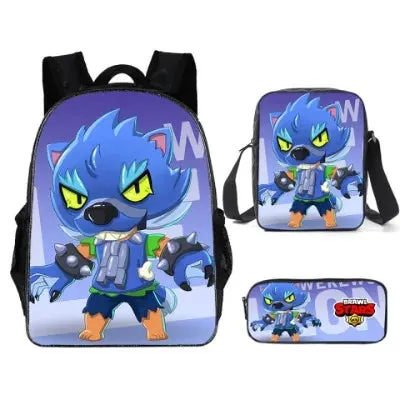 Adisputent Bookbag Set Backpack Pencil Bag Kid School Wholesale deals Back 3pcs Student Kid Schoolbags Bag Boys Pen School Schoolbag Leon All-in-one solution Boy To