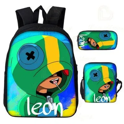 Adisputent Bookbag Set Backpack Pencil Bag Kid School Wholesale deals Back 3pcs Student Kid Schoolbags Bag Boys Pen School Schoolbag Leon All-in-one solution Boy To