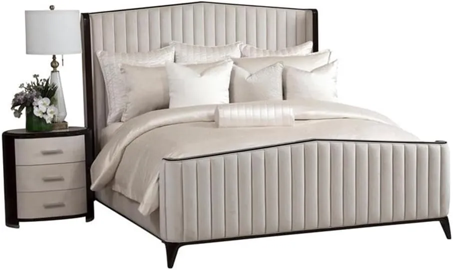 Aico Amini Oliver 10 pc King Comforter Set in Ivory