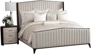 Aico Amini Oliver 10 pc King Comforter Set in Ivory
