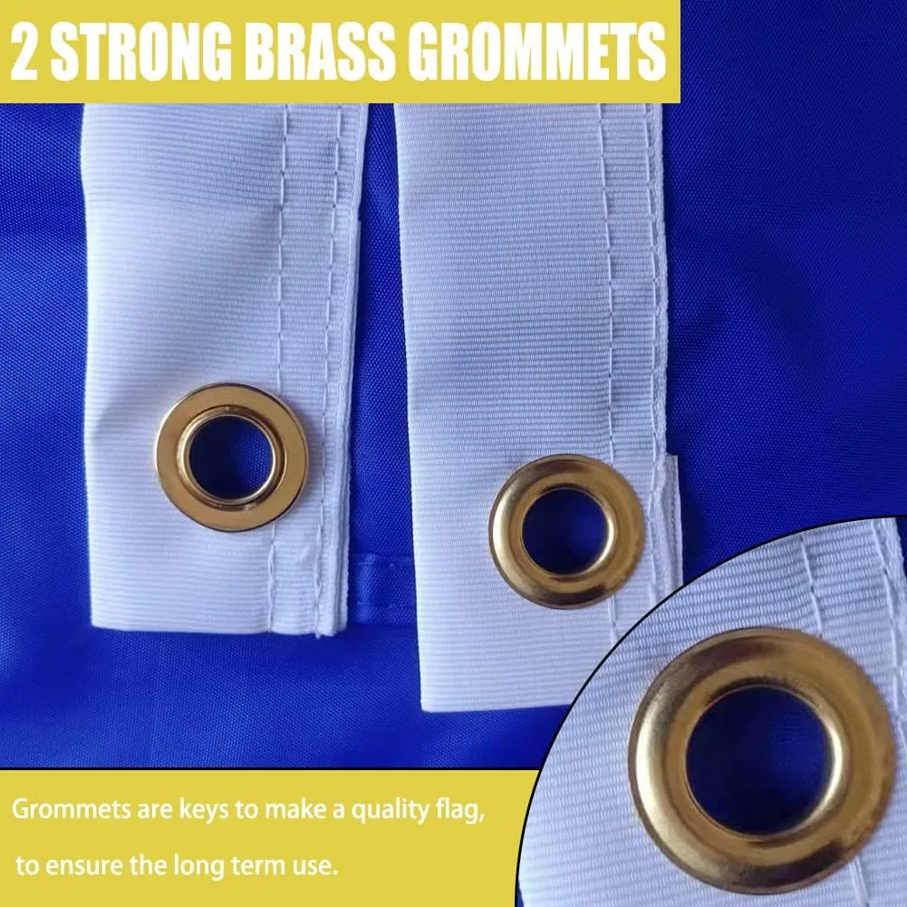 Air Force Flag Embroidered 3x5 Outdoor Double Sided United States Airforce Military Flags Banner 3ply Embroidered USA Flag with 2 Brass Grommets Vivid Colors Waterproof