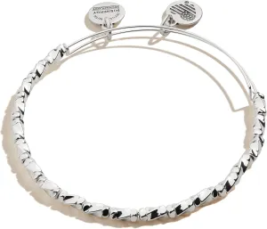 Alex and Ani Accents Majesty Metal Beaded Expandable Bangle for Women, Shiny Finish, 2 to 3.5 in
