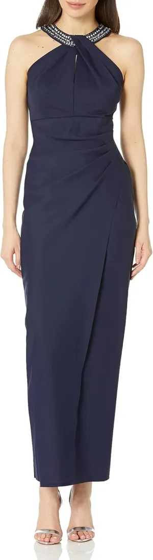 Alex Evenings Women's Slimming Long Side Ruched Mother of The Bride Dress W/Cascade Ruffle Skirt (Petite and Regular Sizes)