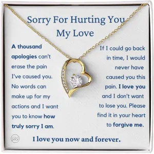 [Almost Gone] Sorry My Love - Forever Love Necklace #0033 | Apology Necklace for Wife, I'm Sorry Gift for Girlfriend, Please Forgive Me Gift