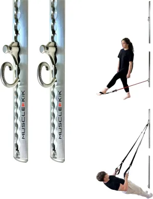 Aluminum Wall-Mounted Anchor Fitness System - Adjustable, Multi-Functional, Space Saving Home Gym Solution for Strength Training, Workout Goals | 100  Exercises, Easy Installation, 300lbs Capacity