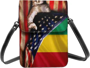 America And Guinea Guinean Flag Small Crossbody Bag Is A Shoulder Bag Designed For Women And Girls Cell Phone Crossbody Wallet Purses With Card Slots Adjustable Strap