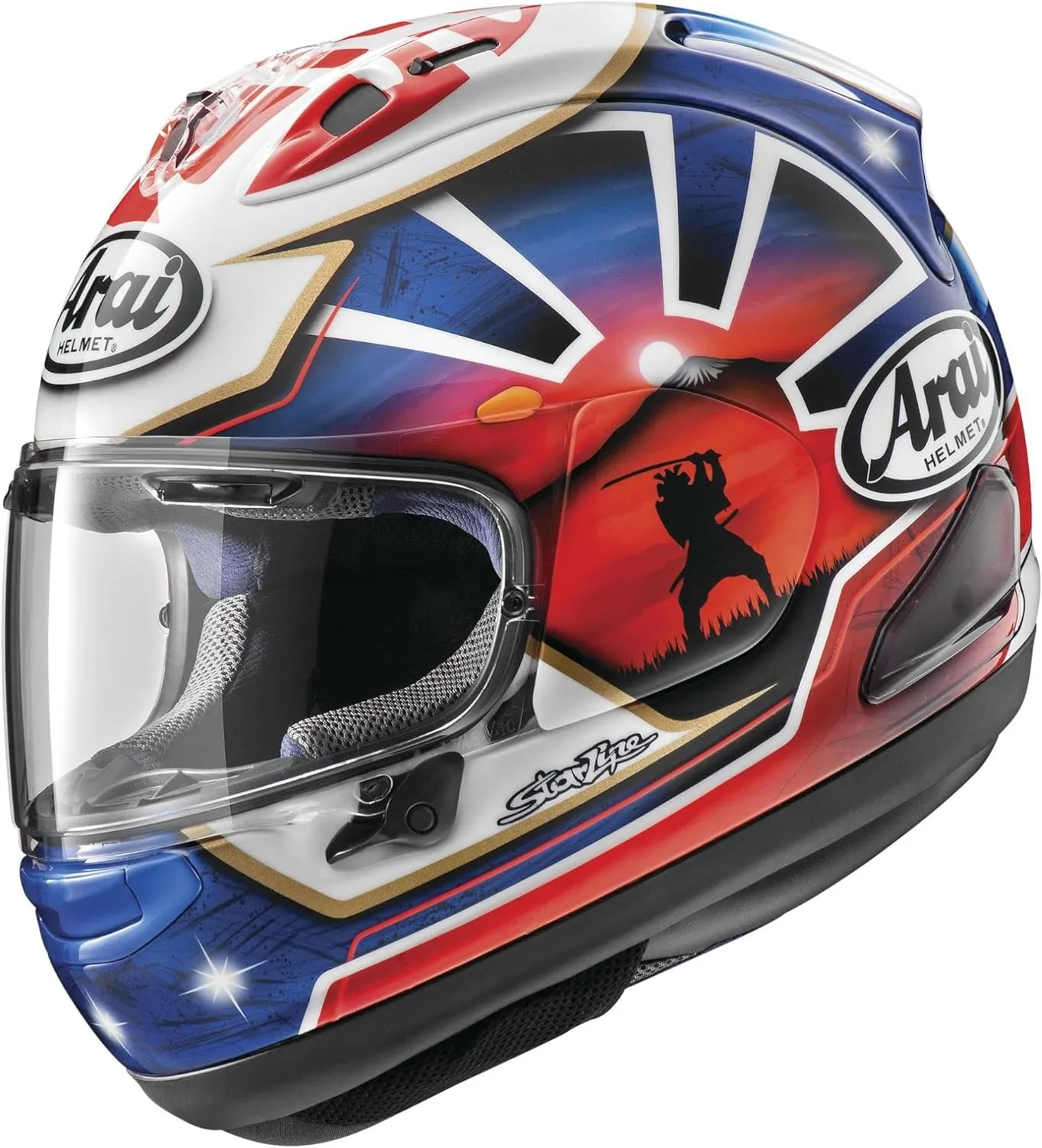 Arai Helmets Corsair-X Dani Samurai-2 Helmet (X-Small, Blue/Red)