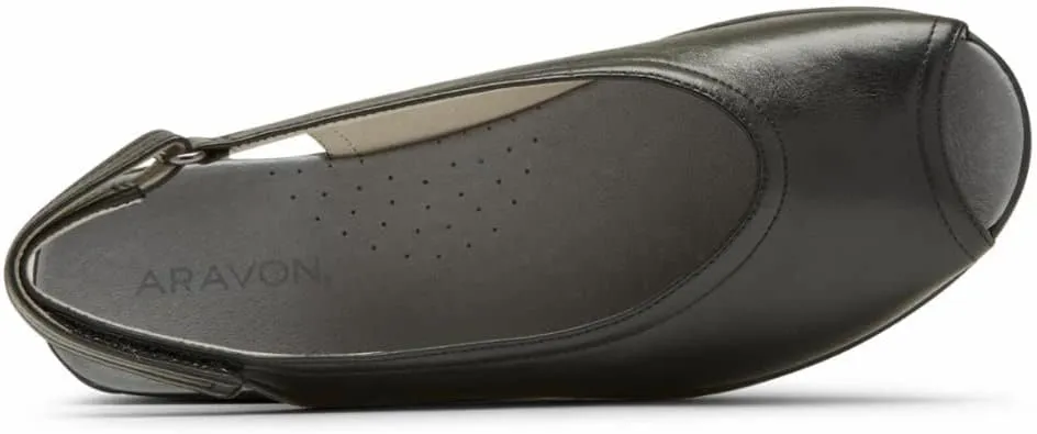 Aravon Women's Josie Slingback Ballet Flat