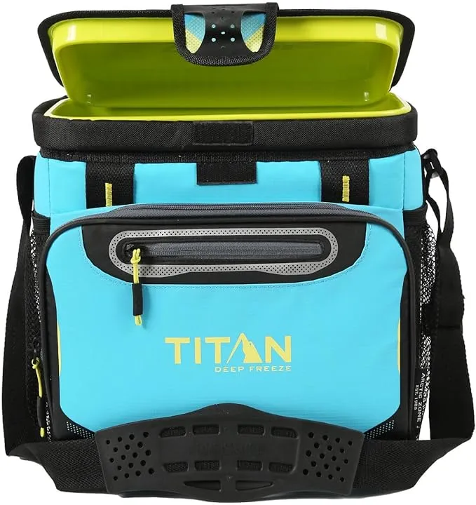Arctic Zone Titan Deep Freeze Cooler - 16 Can Zipperless Hardbody Cooler - Moss Green Cooler with Deep Freeze Insulation, HardBody Liner, and SmartShelf