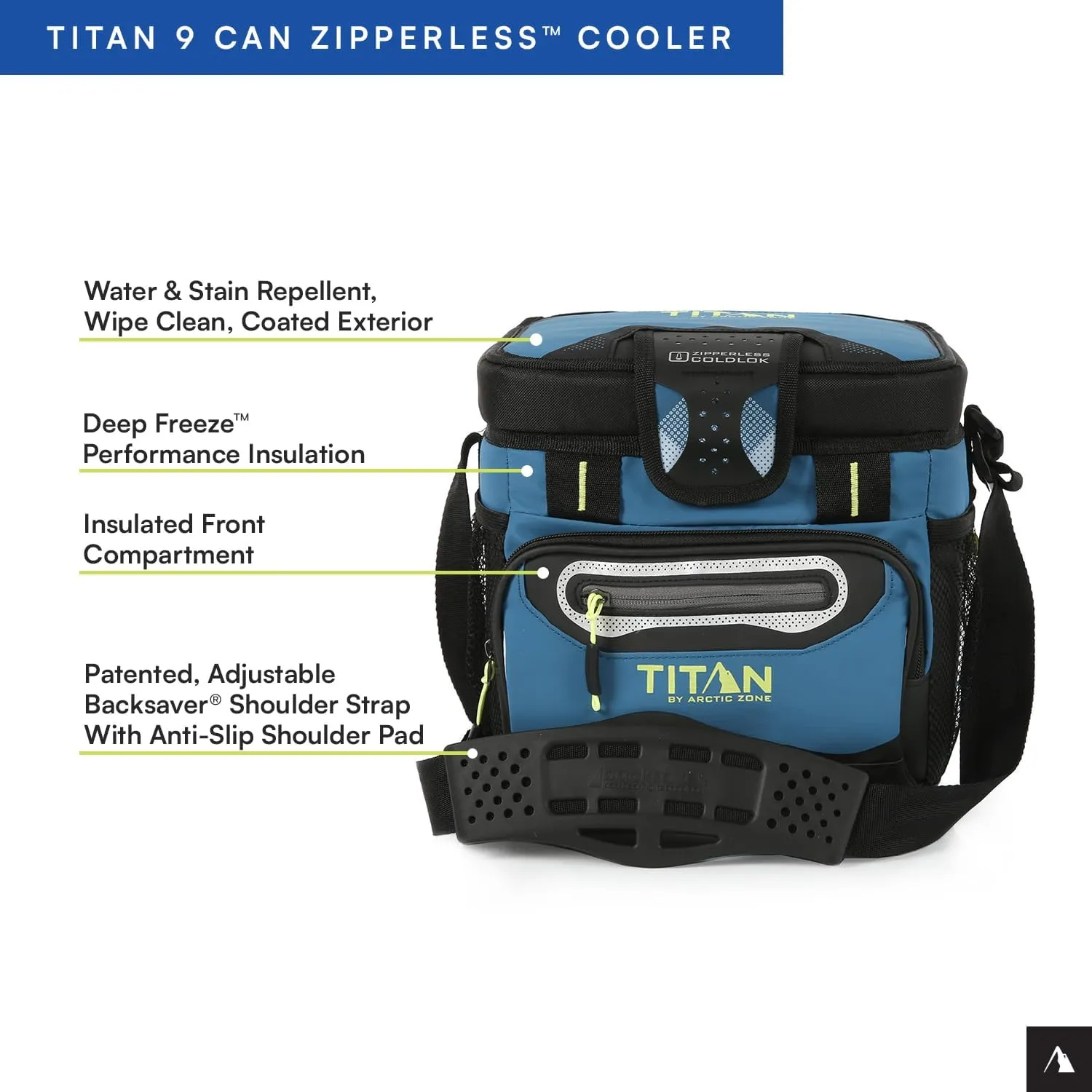 Arctic Zone Titan Deep Freeze Cooler - Zipperless Hardbody Cooler - Small & Large Capacity- Beach & Camping Cooler - Deep Freeze Insulation, HardBody Liner, and SmartShelf