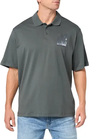 Armani Exchange Men's Loose Fit Colored Box Logo Polo
