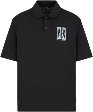 Armani Exchange Men's Loose Fit Colored Box Logo Polo