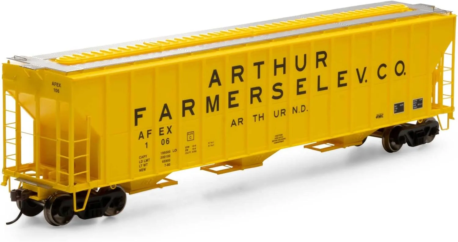 Athearn HO RTR FMC 4700 Covered Hopper AFEX #106 ATH81577 HO Rolling Stock