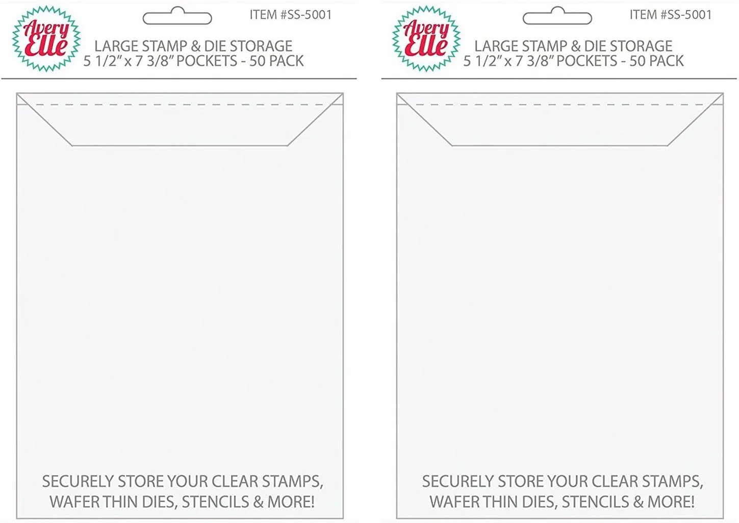 Avery Elle Stamp & Die Large Storage Pockets # SS-5001 (Bundle 2 Items)
