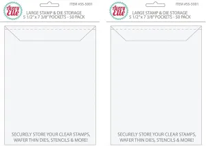 Avery Elle Stamp & Die Large Storage Pockets # SS-5001 (Bundle 2 Items)