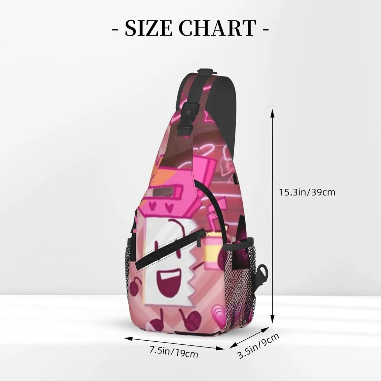B-fdi Fashion Casual Crossbody Bag Chest Bag Sling Bag Travel Daypack For Women Men Black