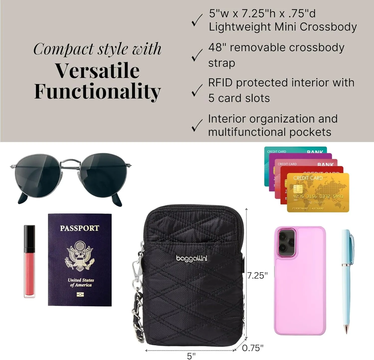 Baggallini Take Two Bryant RFID Crossbody Bag