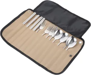 Barbecue Tableware Pouch Camping Cutlery Set Multi-functional Picnic Utensils Organizer for Hiking