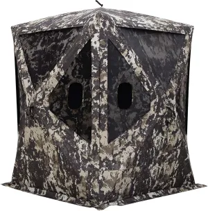 Barronett Blinds Big Mike HD Hub Hunting Blind, 2 Person Pop Up Ground Blind, Crater™ Core Camo, BMHD300CC