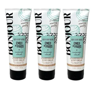 Bath and Body Work Macaron Cloud 3 Piece Ultimate Hydration Body Cream Gift Set Value Pack - 8 oz / 226 g each