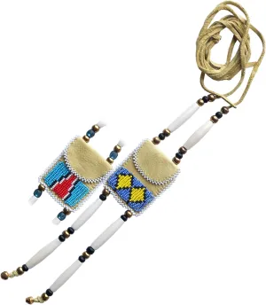 Beaded Medicine Bag-Light Blue or Periwinkle