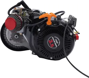 Bike Engine Kit, Gas Motorcycle Modification Kit 4 Stroke 3HP 100CC, 3600rpm Single Cylinder Air-Cooled Recoil Start Petrol Gas Bike Engine Kit with Chain, Mountain and Road Bike Scooters