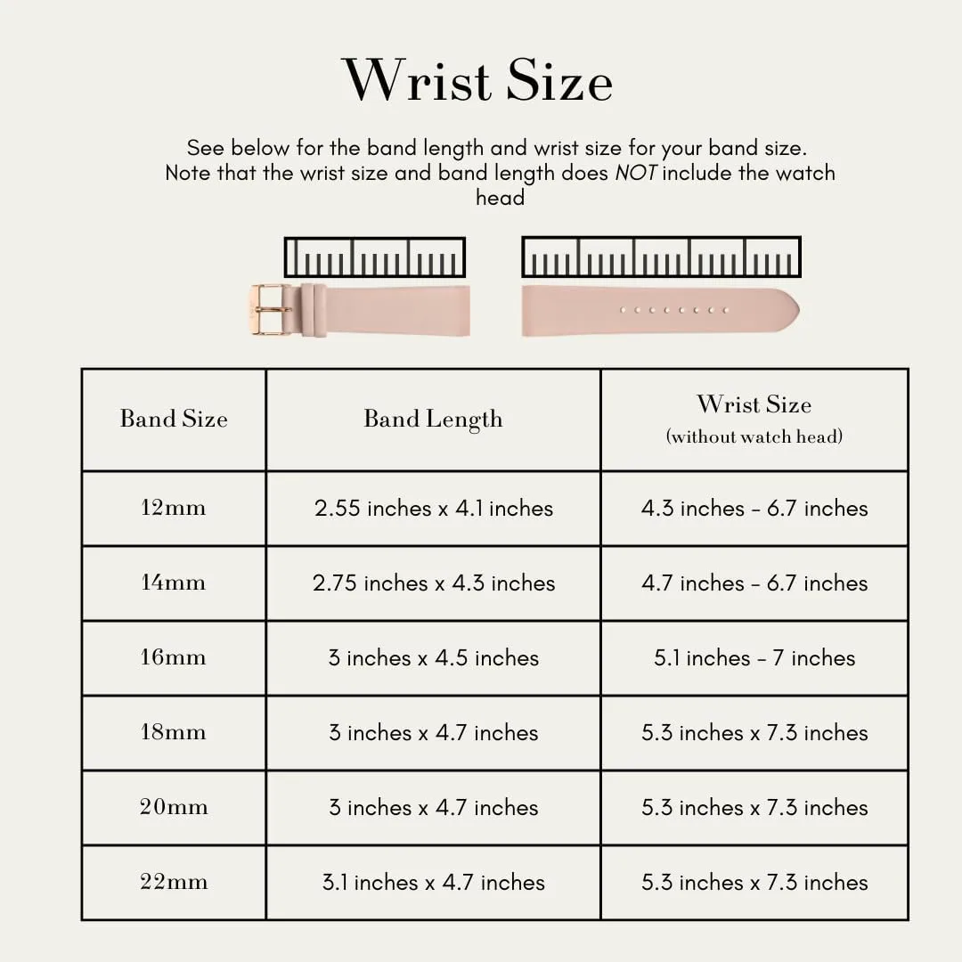 Black Leather Watch Band - Quick Release 18mm, 20mm, 22mm Easy Interchangeable Strap