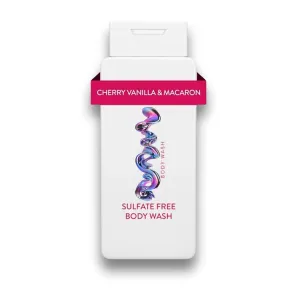 Body Wash | Cherry & Vanilla Macaron | Liquid Soap | Clean, Naturally Sourced Ingredients - Pack Of 01-18 Fl Oz - 532 ML