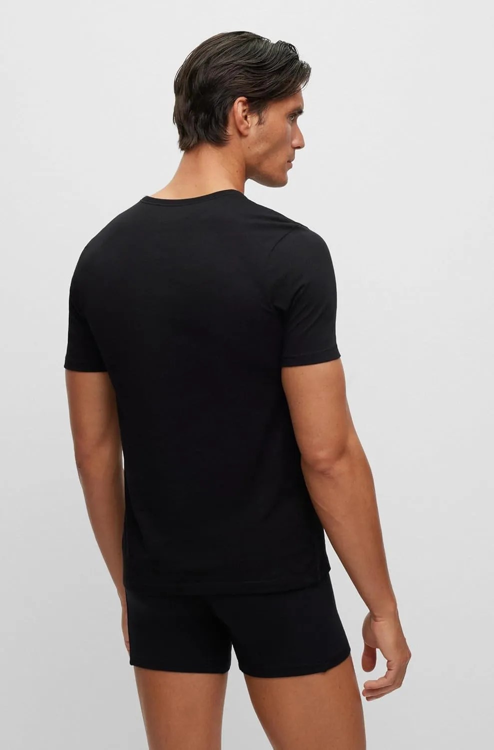 BOSS Men's Logo Embroidered Cotton Tee 3 Pack