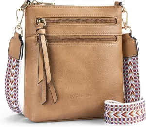 BOSTANTEN Crossbody Bags for Women Trendy Vegan Leather Purse Designer Shoulder Handbags with Adjustable Strap Zipper Pocket